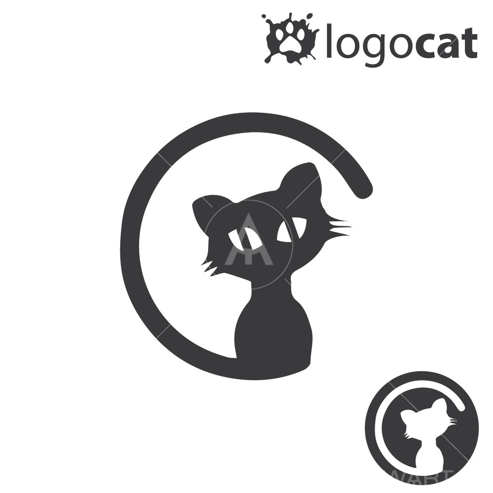 Cat design logo icon and symbols