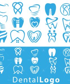 dental set logo icon vector