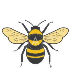 bumblebee logo graphic design icon vector