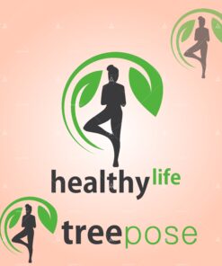 healthy life tree pose vector icon design