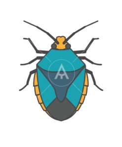 shield bug logo graphic design icon vector
