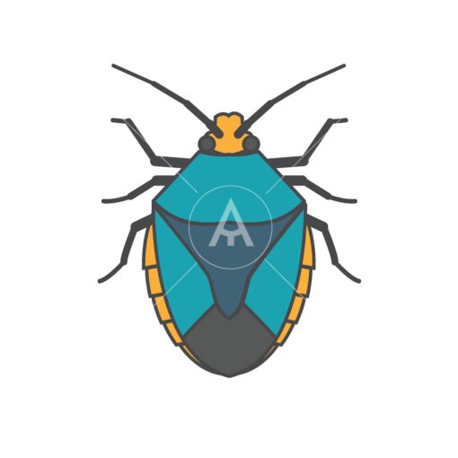 shield bug logo graphic design icon vector