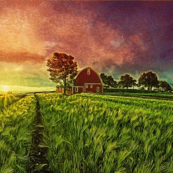 agriculture field painting