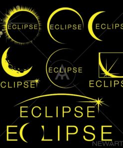 Eclipse design Set logo icon vector