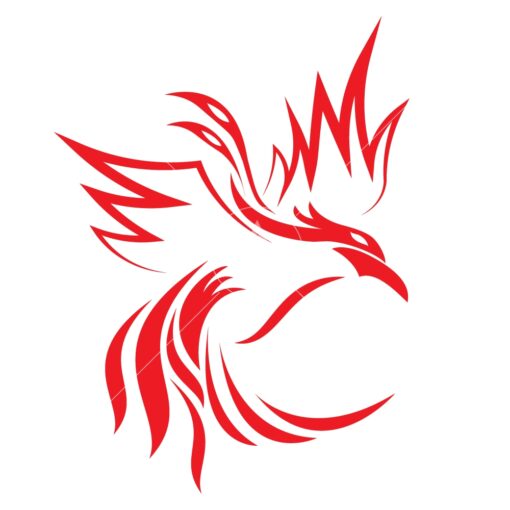 phoenix logo design icon vector