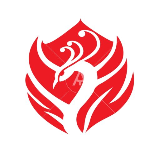 phoenix logo design vector icon