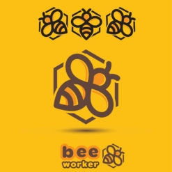 bee design logo icon vector