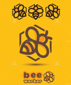 bee design logo icon vector