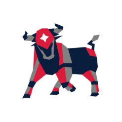 bull origami design logo icon vector