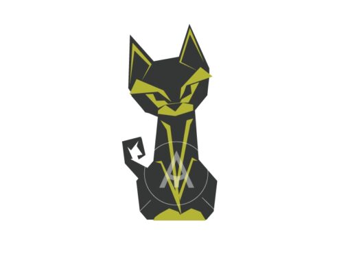 cat origami design logo icon vector